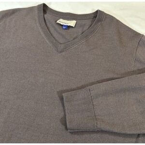 Artefact 100% Merino Wool V Neck Pullover Sweater Size Large Dusty Purple